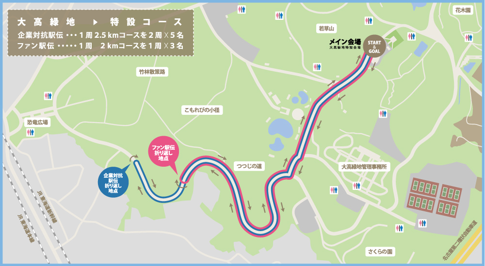 愛知大会 ファン駅伝コース図