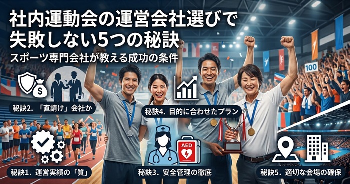 社内運動会の会社選びで失敗しない4つの秘訣イメージ画像
